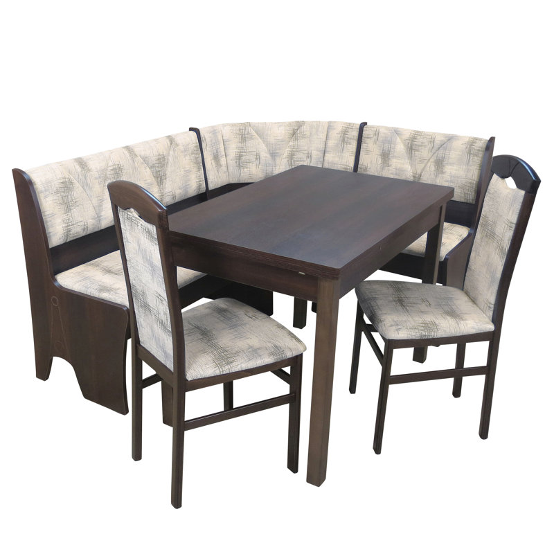 Ophelia & Co. Eckbankgruppe mit ausziehbarem Tisch, 2 Stühlen und einer